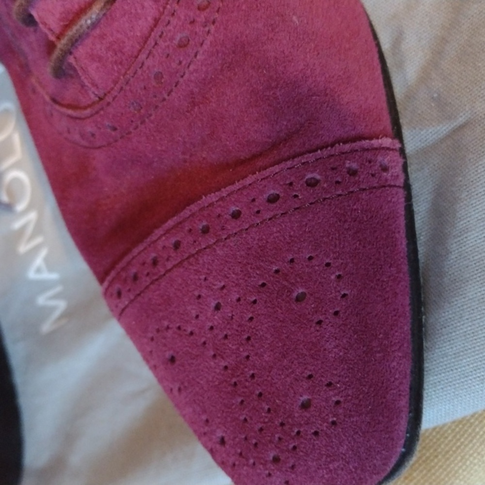 Manolo Blahnik Flat Brogues 38 Host Pick! - Picture 5 of 11